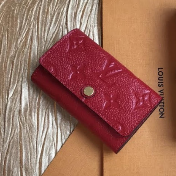 LOUIS VUITTON ❤️ Red Empreinte 6 Ring Key Holder ❤️ Excellent Condition - Picture 13 of 13